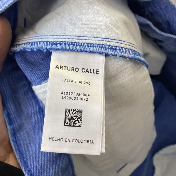 ARTURO CALLE MEN'S SHORTS GOLF BLUE SIZE 36 - Slim FIt - Picture 8 of 10